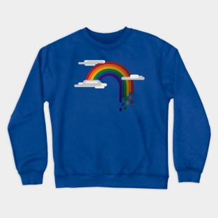 Pixel Rainbow Design in LGBTQ Pride Flag Colors Crewneck Sweatshirt